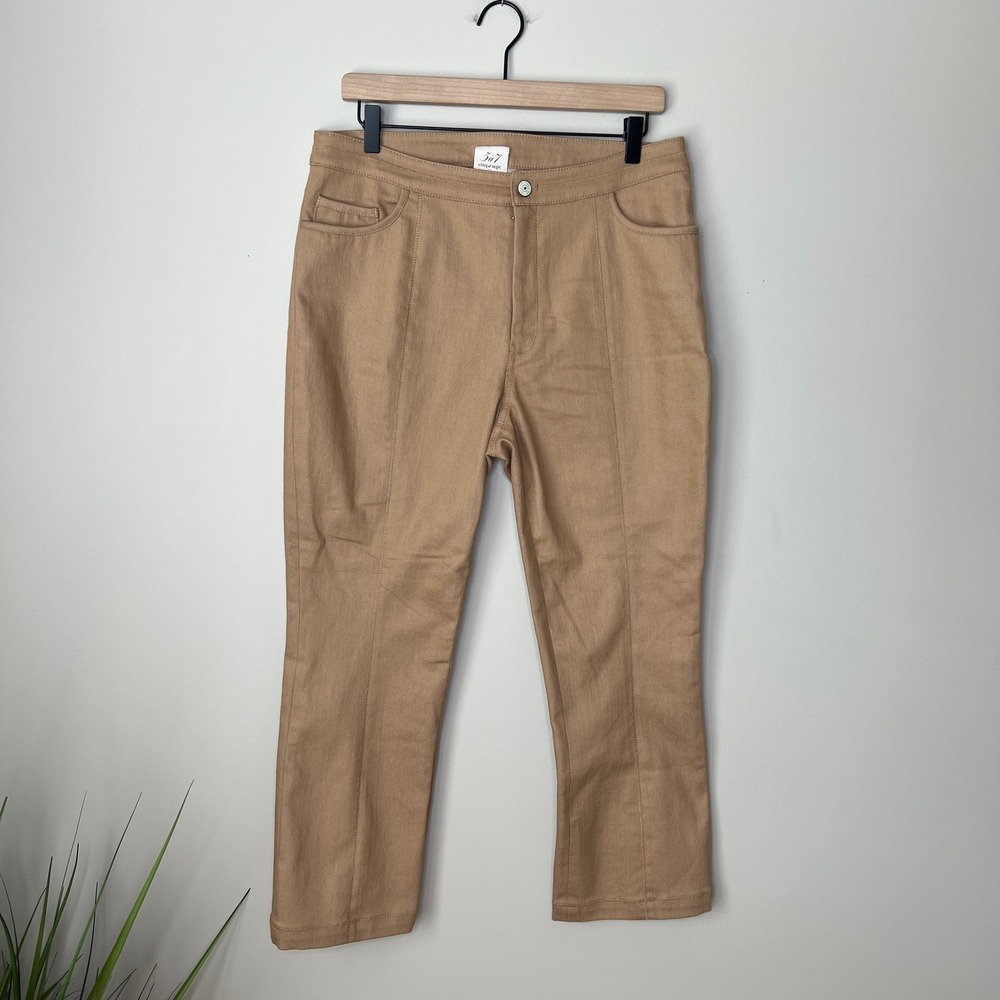 Cinq a Sept Shannon Mid-Rise Cropped Pants‎ in Cocoa Retail $308 Size 10